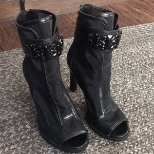 Karl Lagerfeld Black Heeled Boots 8.5